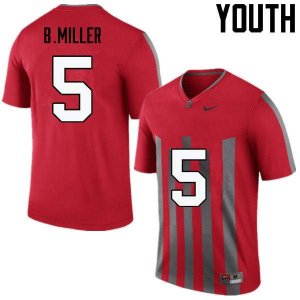 NCAA Ohio State Buckeyes Youth #5 Braxton Miller Throwback Nike Football College Jersey HHV0545DS